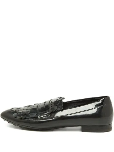 Pre-owned Tod's  Fringed Sequined Loafers