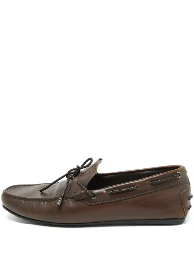 Pre-owned Tod's  Leather Tie-detail Loafers