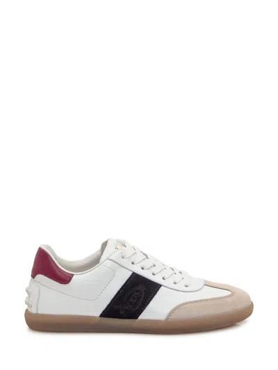 Tod's Tod`s Premium Leather Sneakers In White