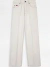 Tod's Relaxed Fit 5 Pocket Jeans In Neutrals