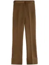 Tod's Pressed-crease Straight Trousers In Brown
