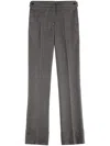 Tod's Pressed-crease Straight Trousers In Grey