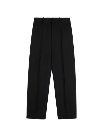 Tod's Pressed-crease Wide-leg Trousers In Black