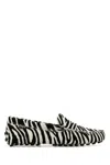 Tod's Zebra Pattern Calf Hair Loafers In 0001