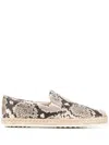 Tod's Python-effect Espadrilles In Multi