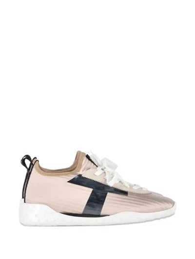Pre-owned Tod's Quilted Lace-up Sneakers In Pink