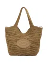 Tod's Raffia And Leather Medium Shopping Bag In Brown