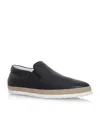 Tod's Raffia Skate Shoes In Navy