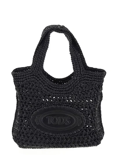 Tod's Rafia Bag In Black