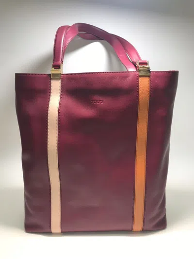 Tod's Rectangular Handbag In Red