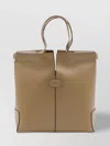 Tod's Rectangular Top Handles Contrast Stitching Tote Bag