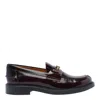 Tod's Loafers With Buckle And Golden Front In Red