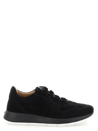 Tod's Suede Sneakers Low Profile Rubber Sole In Black