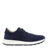 Tod's Red Dot Sneakers In Pashmy Suede In Blue