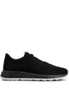 Tod's Red Dot Sneakers In Pashmy Suede Shoes In Black