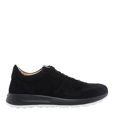 Tod's Suede Sneakers Low Profile Rubber Sole In Black