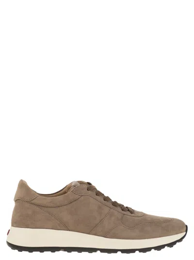 Tod's Red Dot Suede Sneakers By Pashmy In Brown