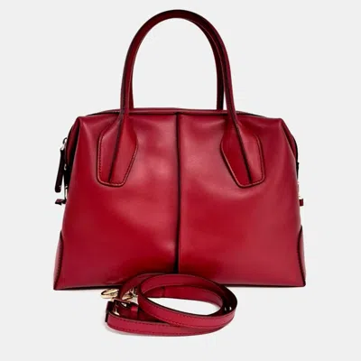 Pre-owned Tod's Red Leather D-styling Bag