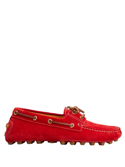 TOD'S RED LEATHER LOAFERS