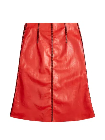 Tod's Red Skirt