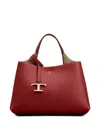 Tod's Red T Timeless Micro Tote In Red