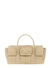 Tod's Reverse Ew Flap Small "di Bag" Bag In White