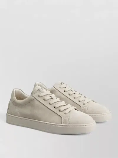 Tod's Reversed Leather Sneakers Round Toe Sole In Multi