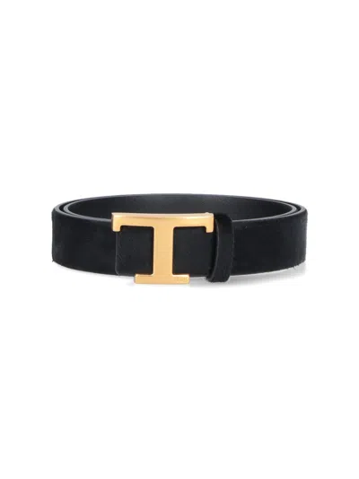 Tod's Reversible Belt T-timeless In Black