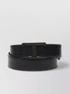 Tod's Reversible Belt With Adjustable Length And Signature Buckle In Black