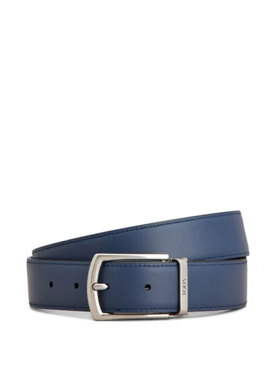 Tod's Reversible Buckle-fastening Belt In Blue