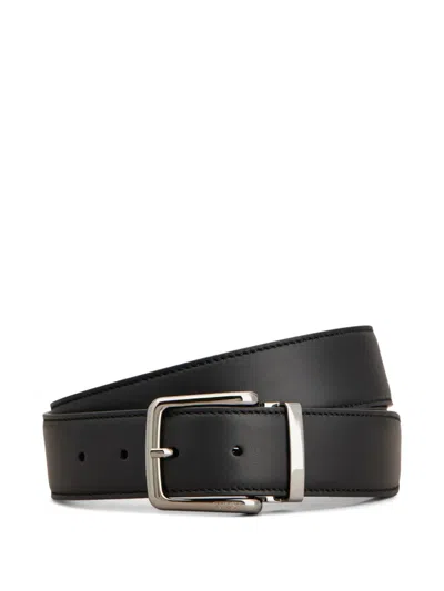 Tod's Reversible Buckled Belt In Black