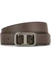 Tod's Reversible Leather Belt In Brown
