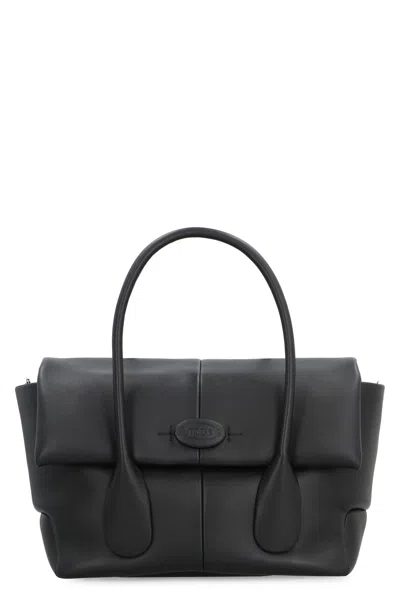 Tod's Reversible Leather Handbag For Women In Black