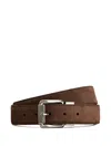 Tod's Reversible Belt In Suede In Brown