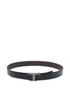 Tod's Reversible T Buckle Belt In Black