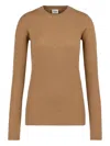 Tod's Ribbed Crew-neck Sweater In Brown