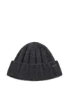 Tod's Ribbed-knit Beanie In Gray