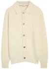 Tod's Tods Ribbed Wool-blend Cardigan In White