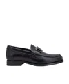 Tod's Ring Buckle Face Loafer Shoes In Black
