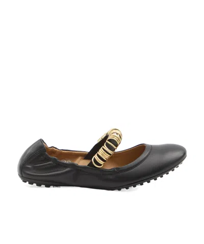 TOD'S TOD'S RING EMBELLISHED BALLERINAS