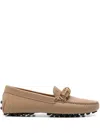 Tod's Ring-hardware Leather Loafers In Brown