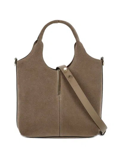 Tod's Round Handle Tote Bag In Brown