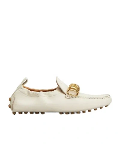 Tod's Round Head Business Dress Shoes In White