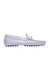 Tod's Round-head Driving Shoes In Gray