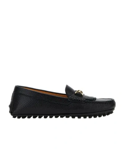 Tod's Round-head Flat Shoes In Black