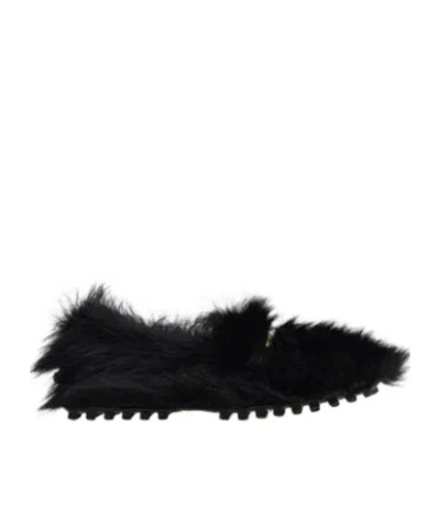 Tod's Round-head Flat Shoes In Black
