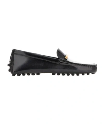 Tod's Round-head Flat Shoes In Black