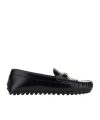 Tod's Round-head Flat Shoes In Black