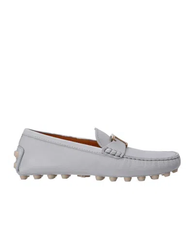 Tod's Round-head Flat Shoes In Gray