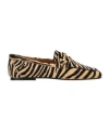 Tod's Double T Zebra-print Calf Hair Loafers In Multicolor